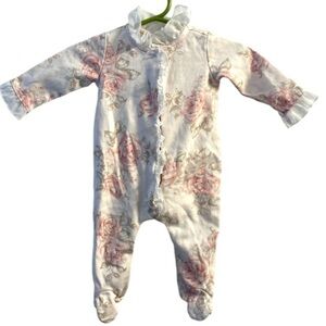 Miniclasix Pink Gray And White Sleeper 0-3 Months